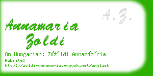 annamaria zoldi business card